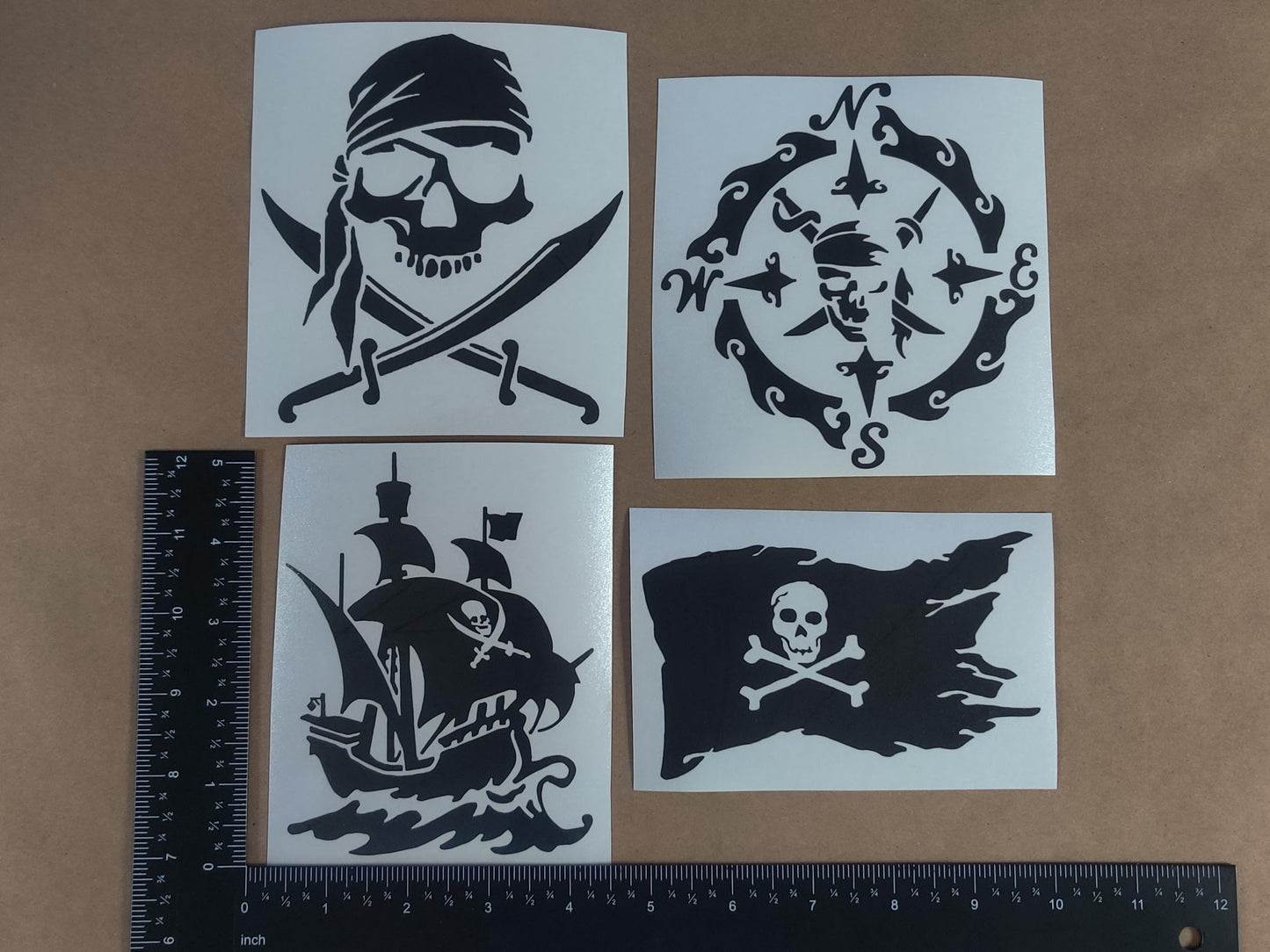 Pirate Decals 4 pack