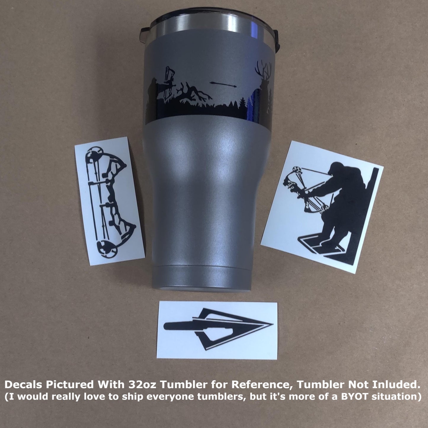 Bow Hunting Decal 4 Pack