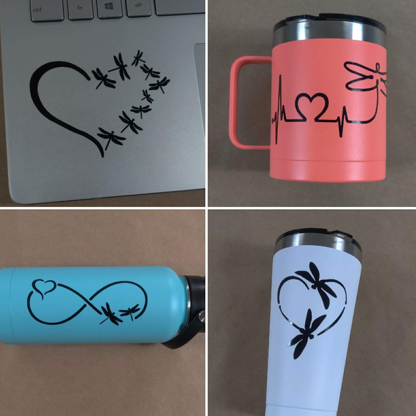 Dragonfly Inspired Decal 4 Pack
