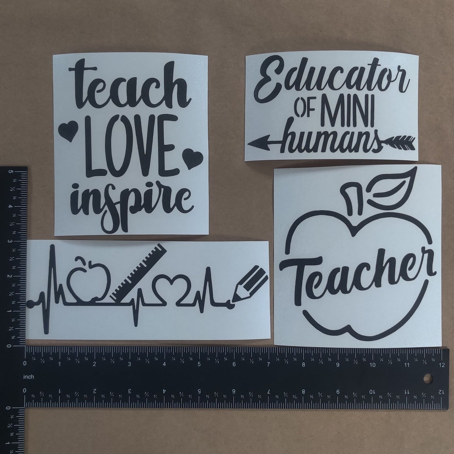 Teacher Decals 4 Pack