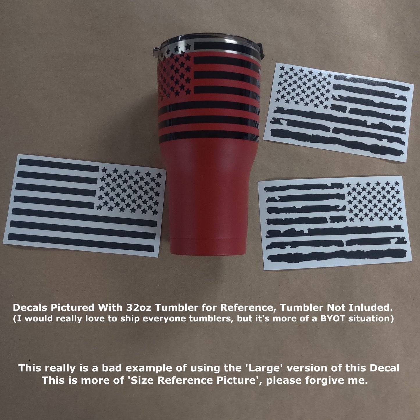 American Flag Decal 4 Pack