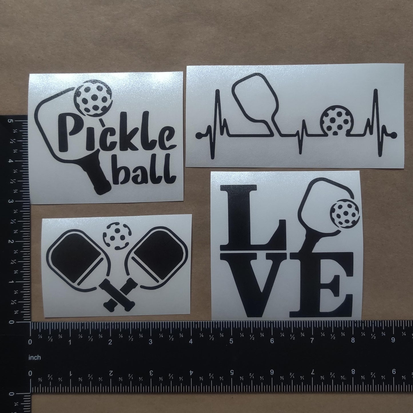 Pickleball Decal 4 Pack
