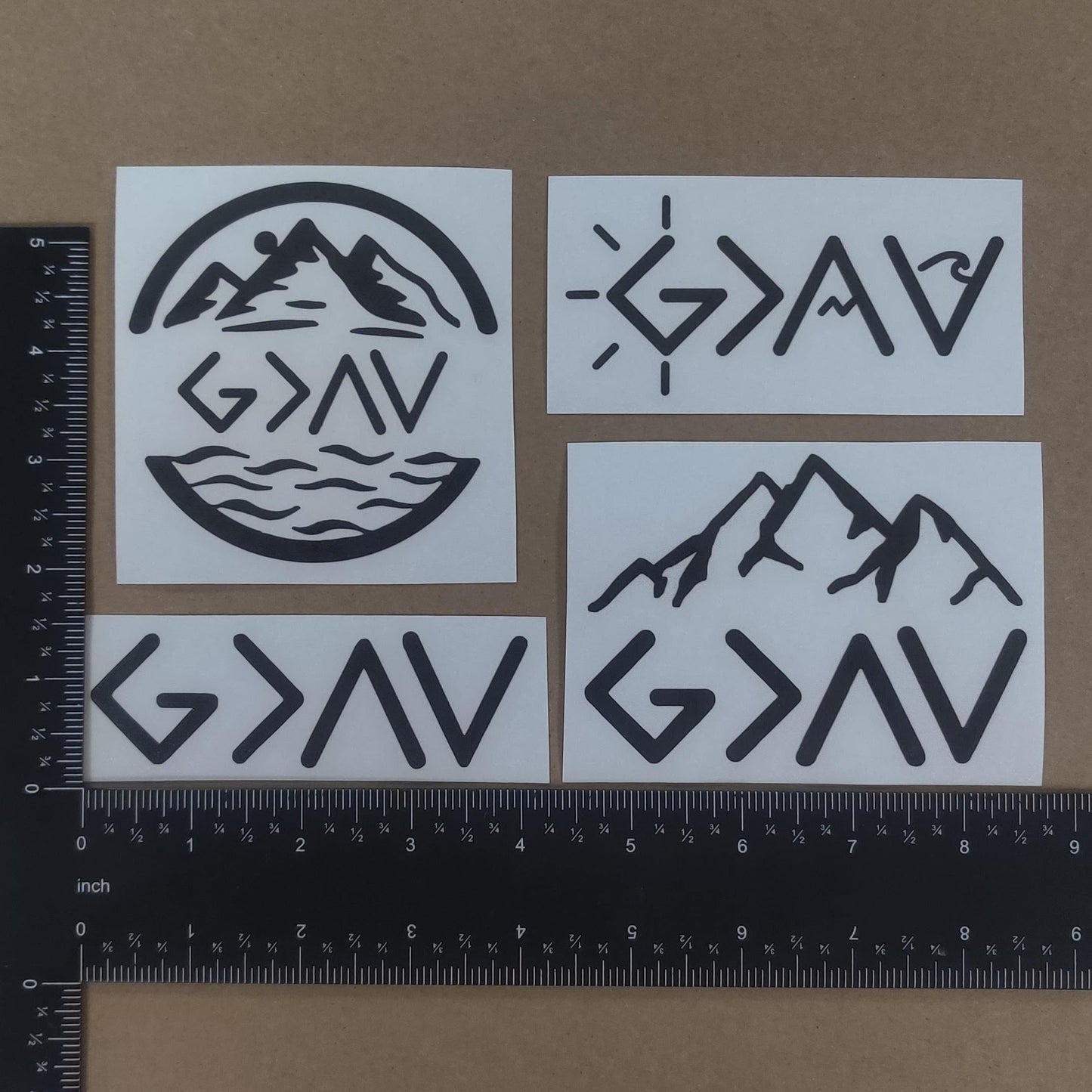 God Greater Than Highs and Lows Decal 4 Pack