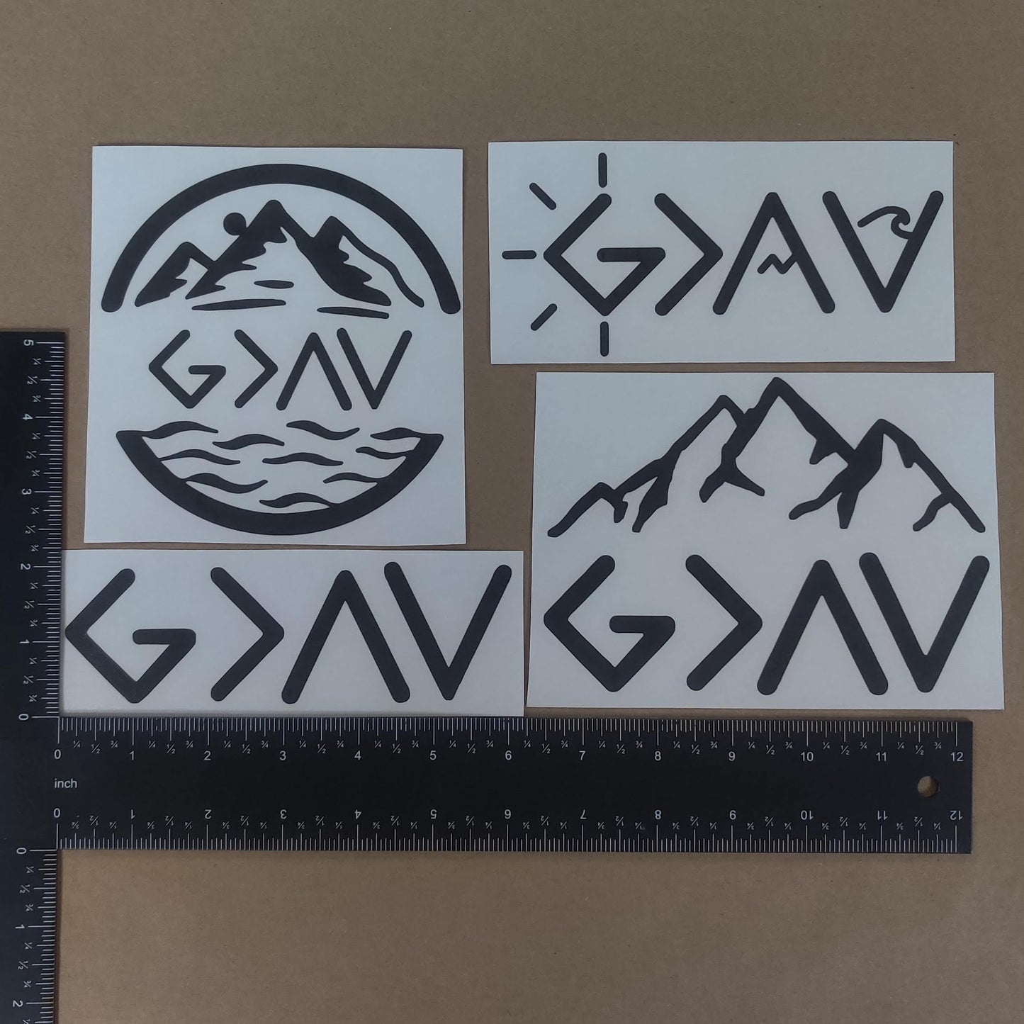 God Greater Than Highs and Lows Decal 4 Pack