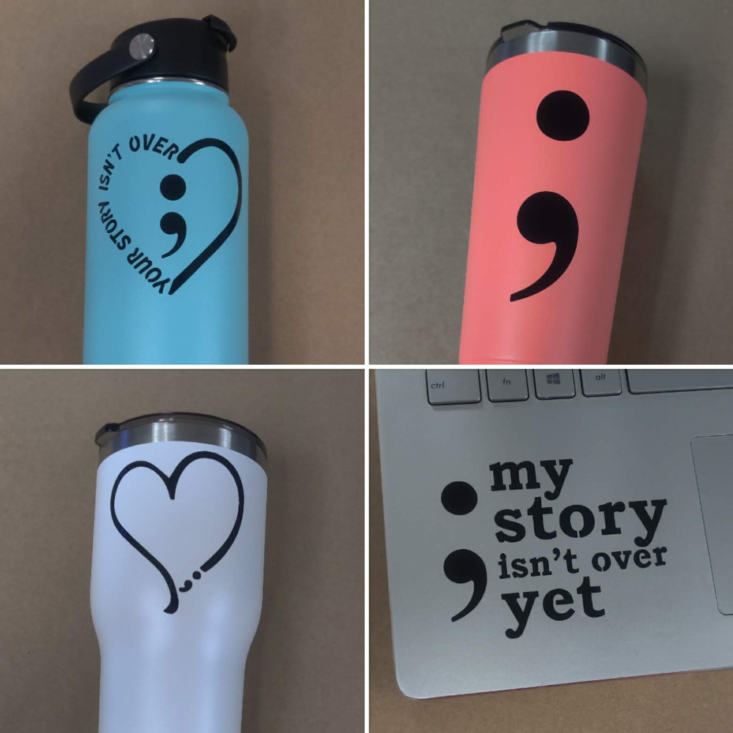 Semicolon Decal 4 Pack