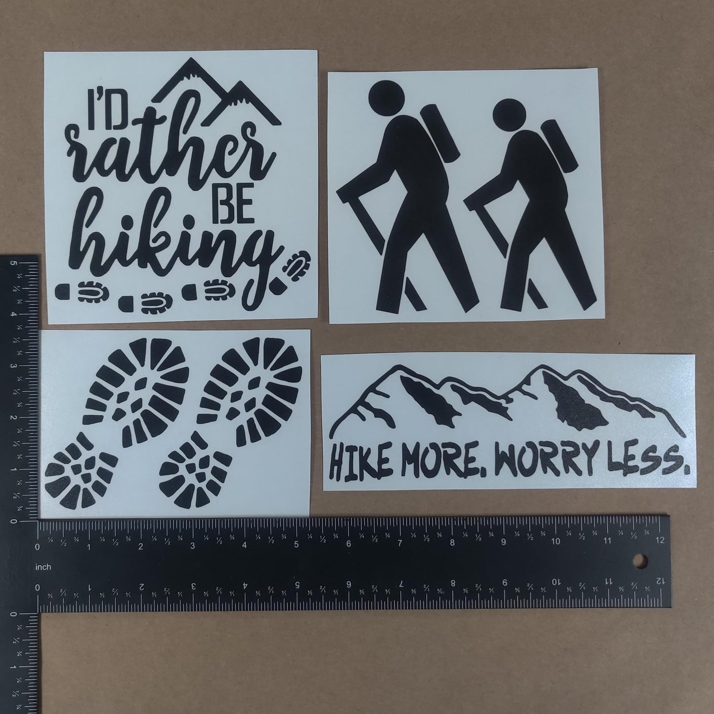 Hiking Decal 4-Pack