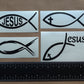 Jesus Fish Decal 4 Pack