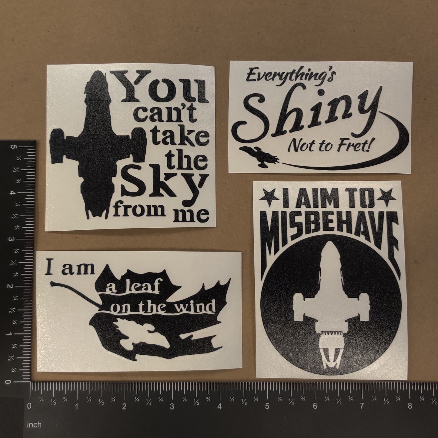 Firefly Quotes Decal 4 Pack