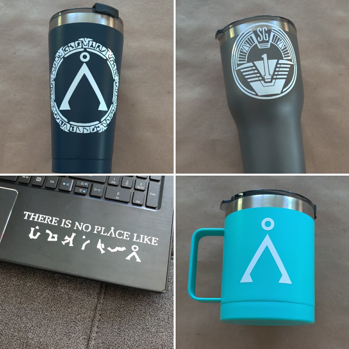 Stargate Decals 4 Pack: SG1, Gate, There Is No Place Like Home