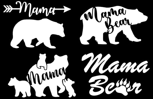 Mama Bear Decal 4 Pack