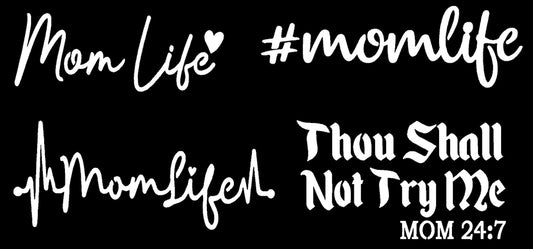Mom Life Decals 4 Pack