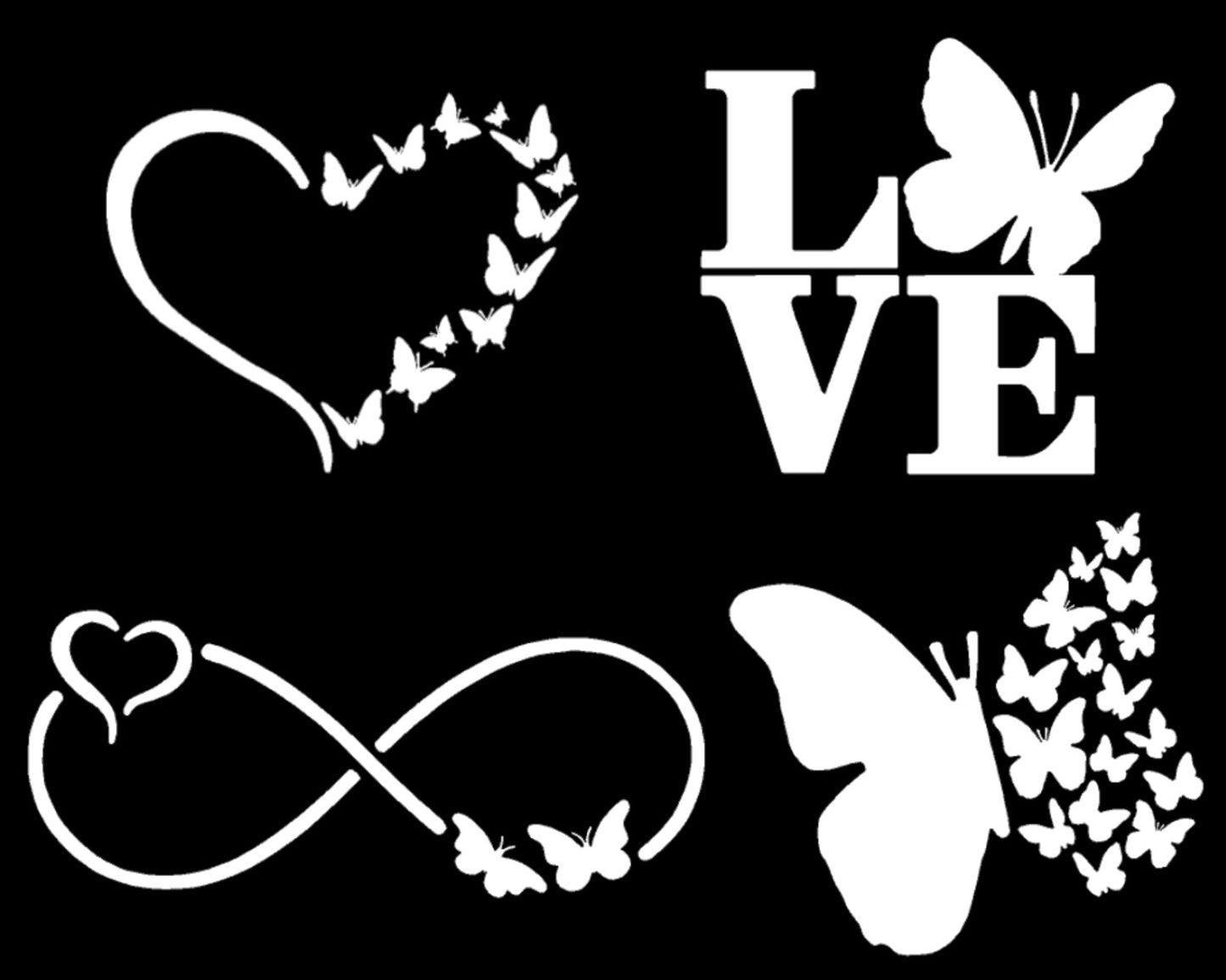 Butterfly decal 4 pack