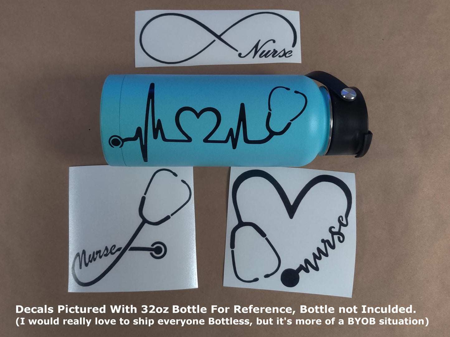 Nurse Stethoscope Decals 4 pack