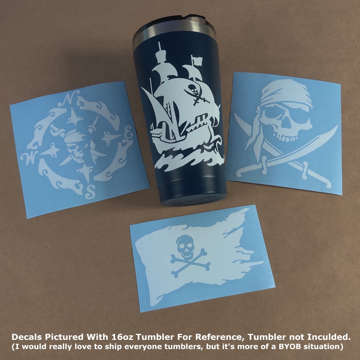 Pirate Decals 4 pack