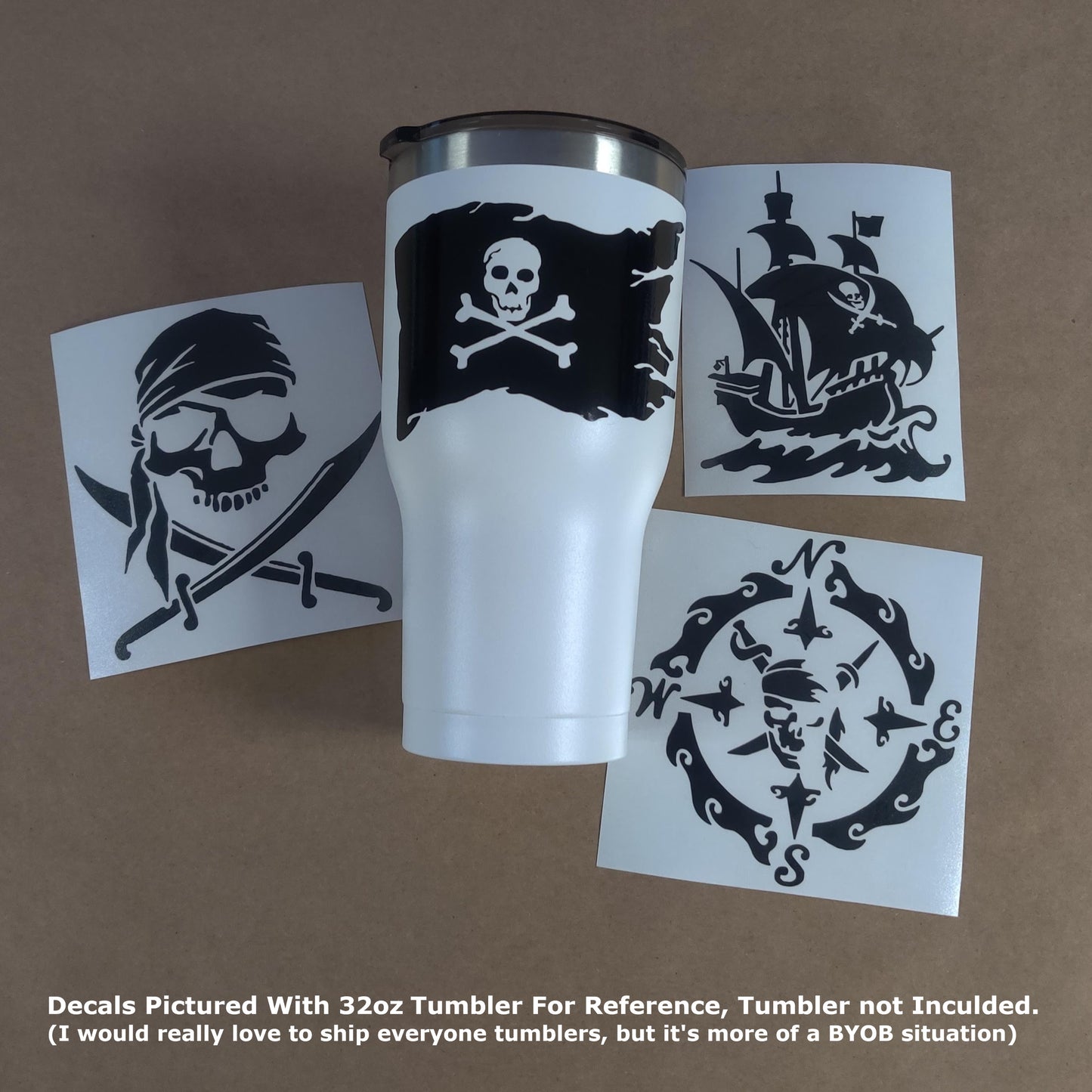 Pirate Decals 4 pack
