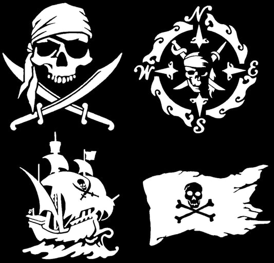 Pirate Decals 4 pack