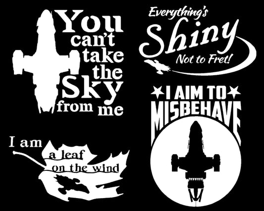 Firefly Quotes Decal 4 Pack