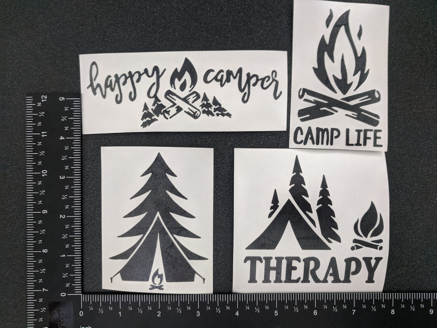 Camping Tent Decal 4-Pack