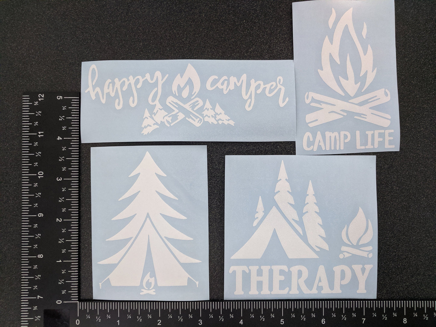Camping Tent Decal 4-Pack