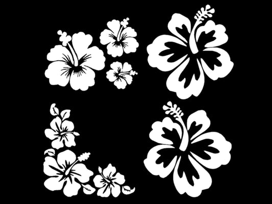 Hibiscus Decals 4 pack