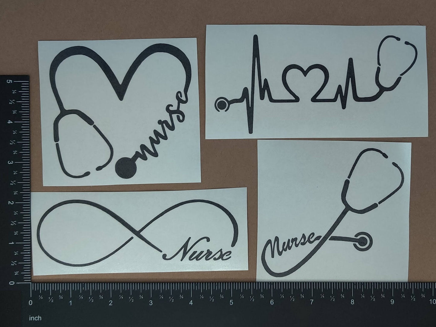 Nurse Stethoscope Decals 4 pack