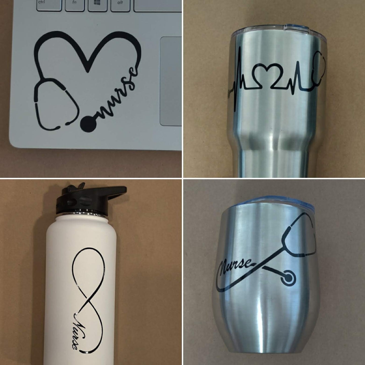 Nurse Stethoscope Decals 4 pack