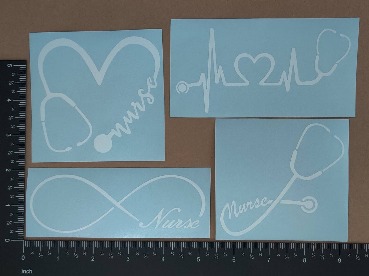 Nurse Stethoscope Decals 4 pack