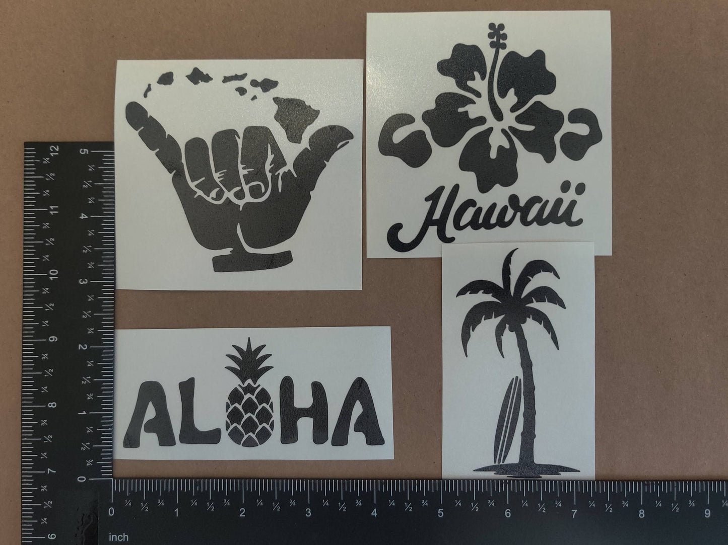 Hawaiian Hang Loose Decals 4 pack