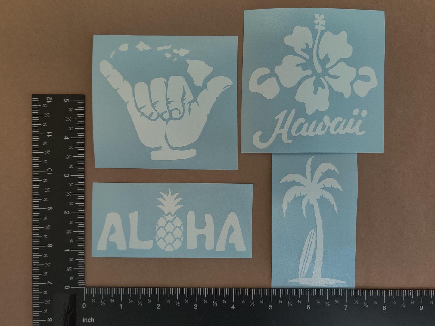 Hawaiian Hang Loose Decals 4 pack