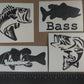 Bass Fishing Decal 4 Pack