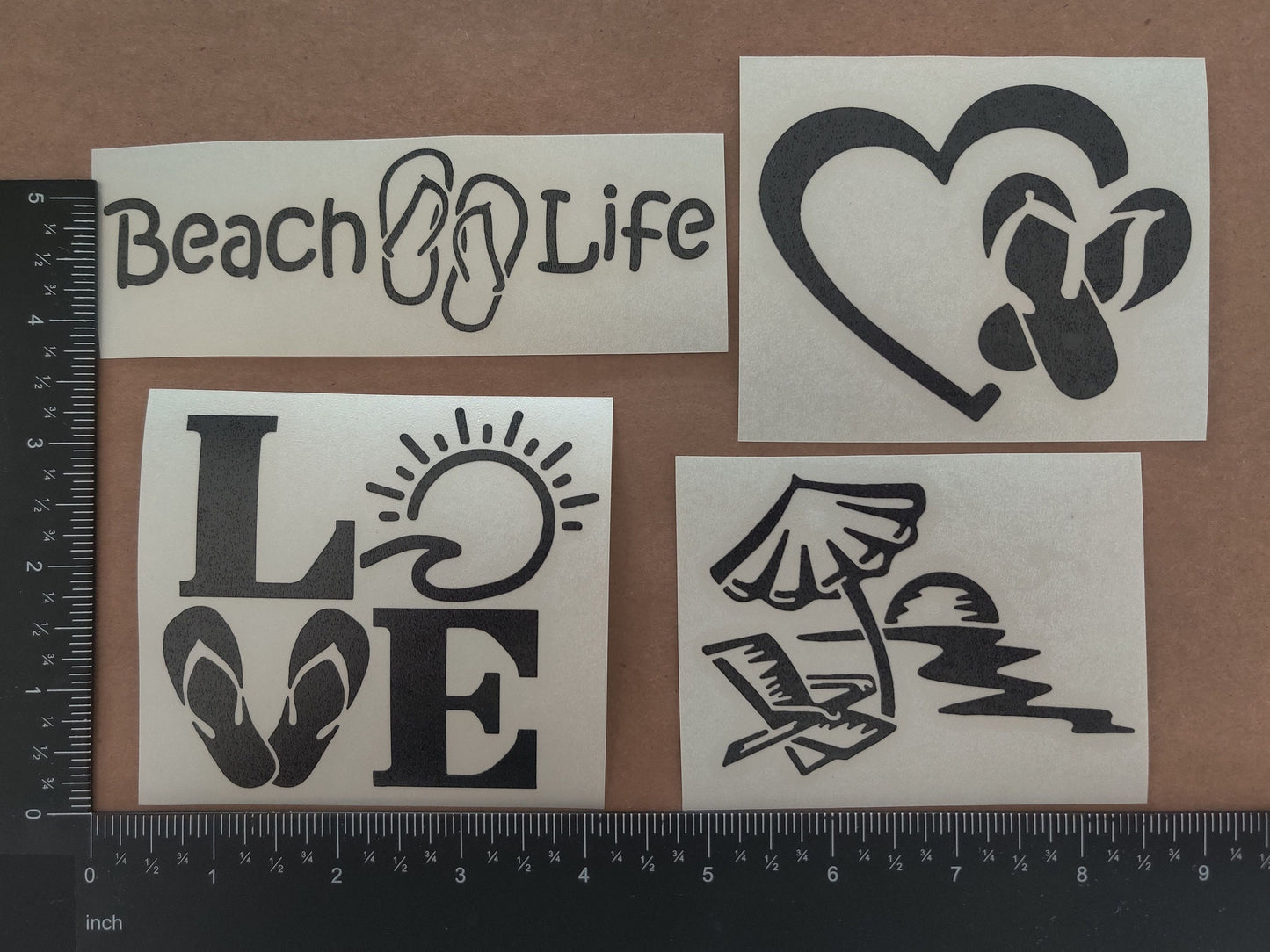 Beach Life Decal 4 Pack