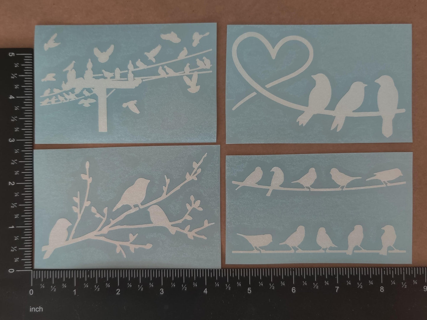 Birds on a wire Decal 4 Pack