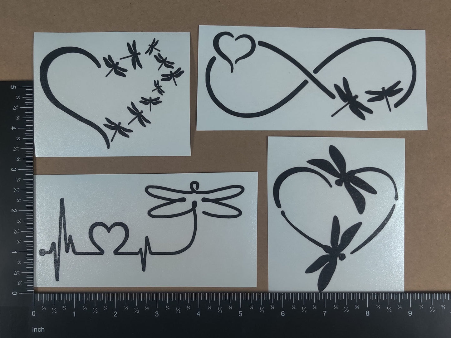 Dragonfly Inspired Decal 4 Pack
