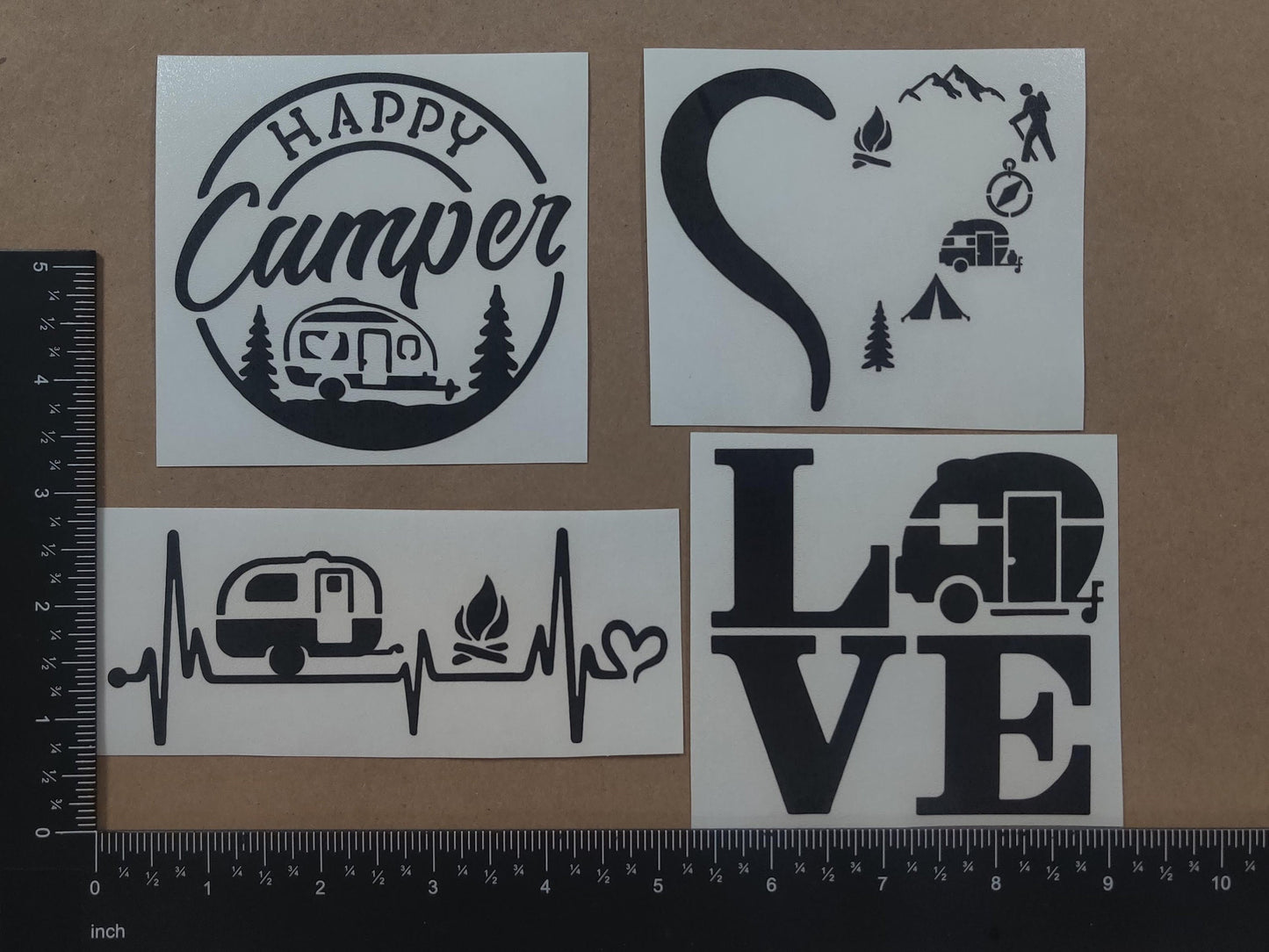 Camping Camper Decal 4-Pack