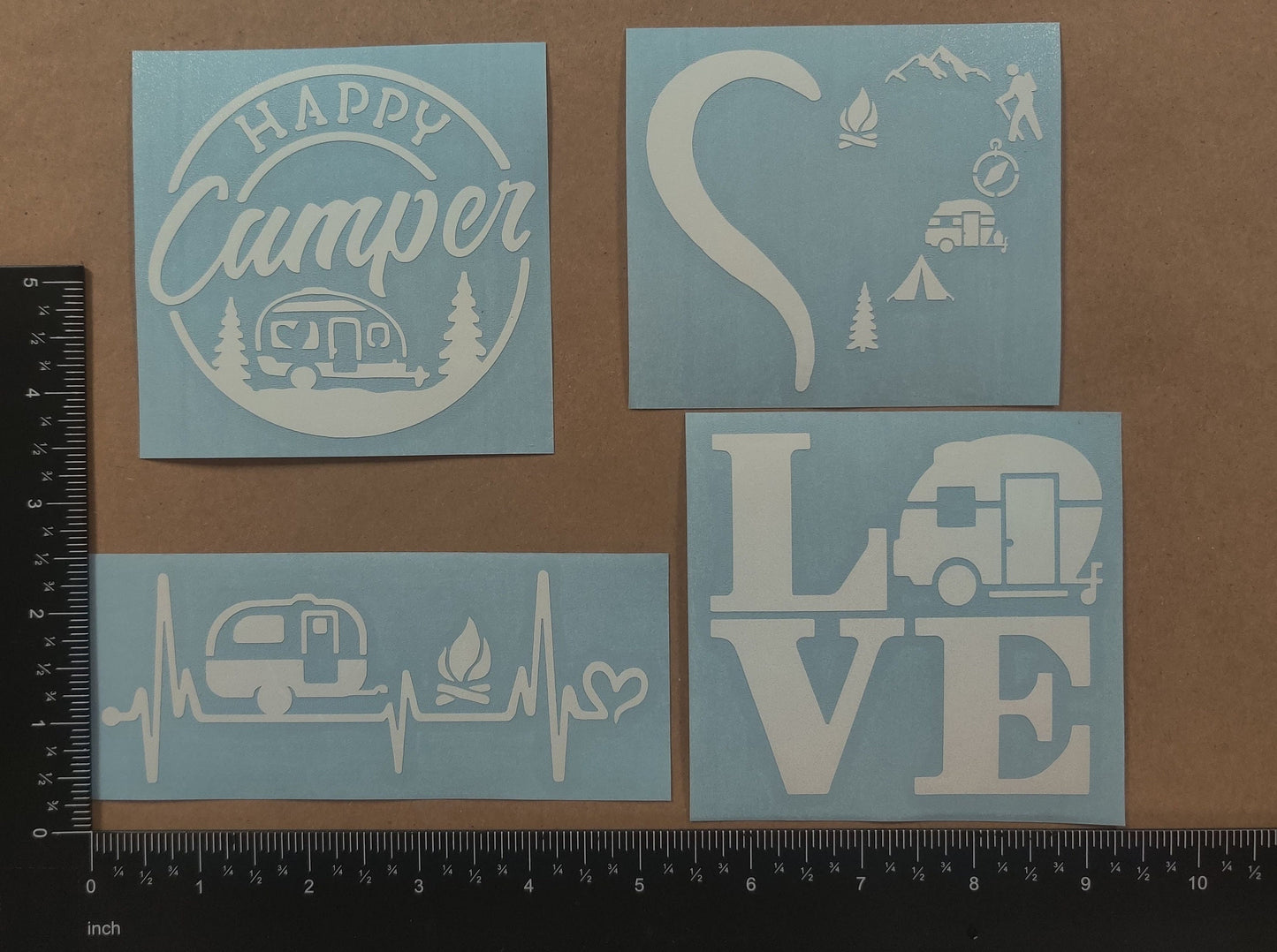 Camping Camper Decal 4-Pack