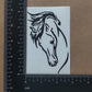 Horse Decal 4 Pack: Horse Heartbeat, Horseshoe, Horse Head, Horse Silhouette