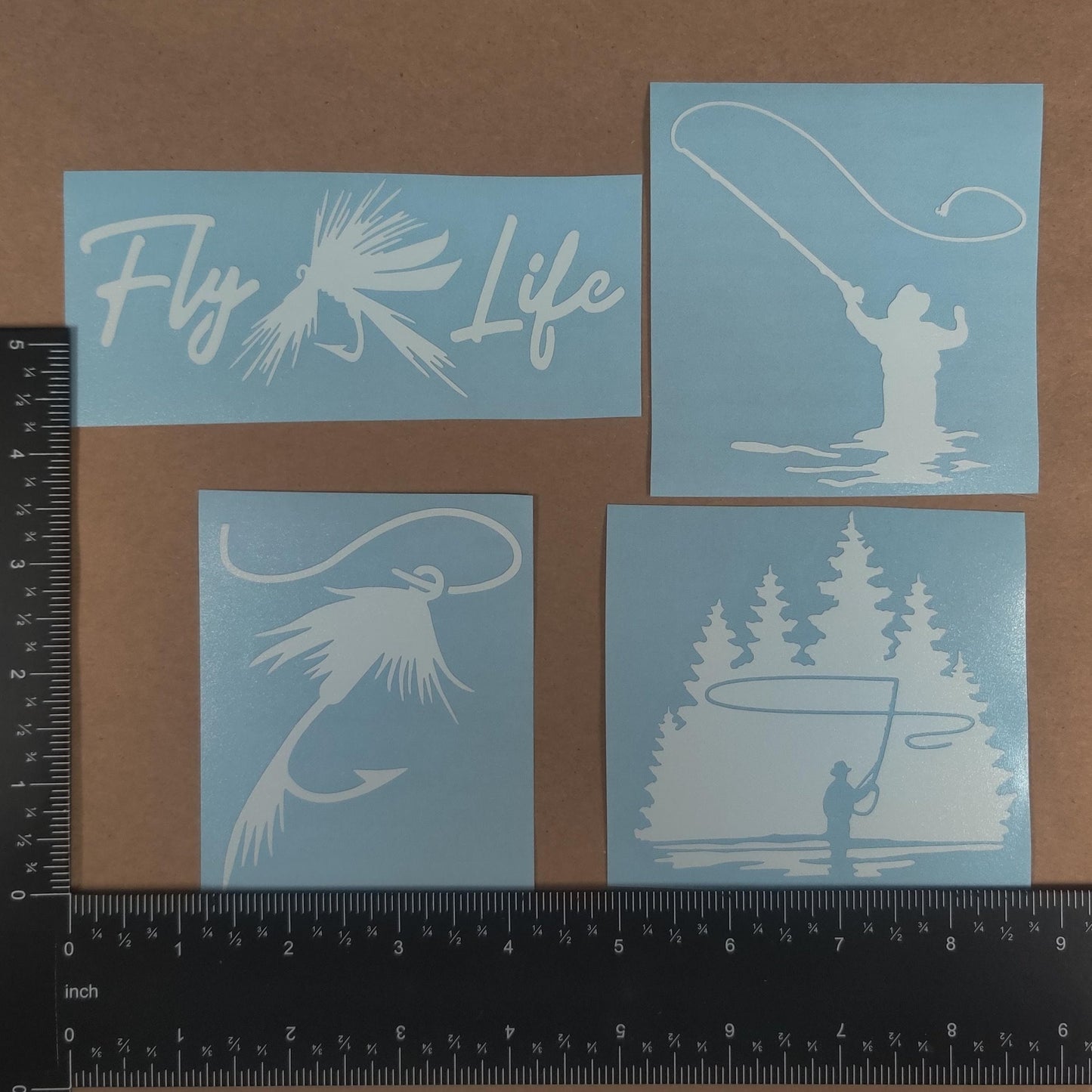 Fly Fishing Decals 4 Pack