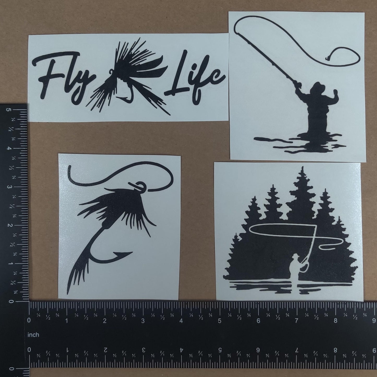 Fly Fishing Decals 4 Pack