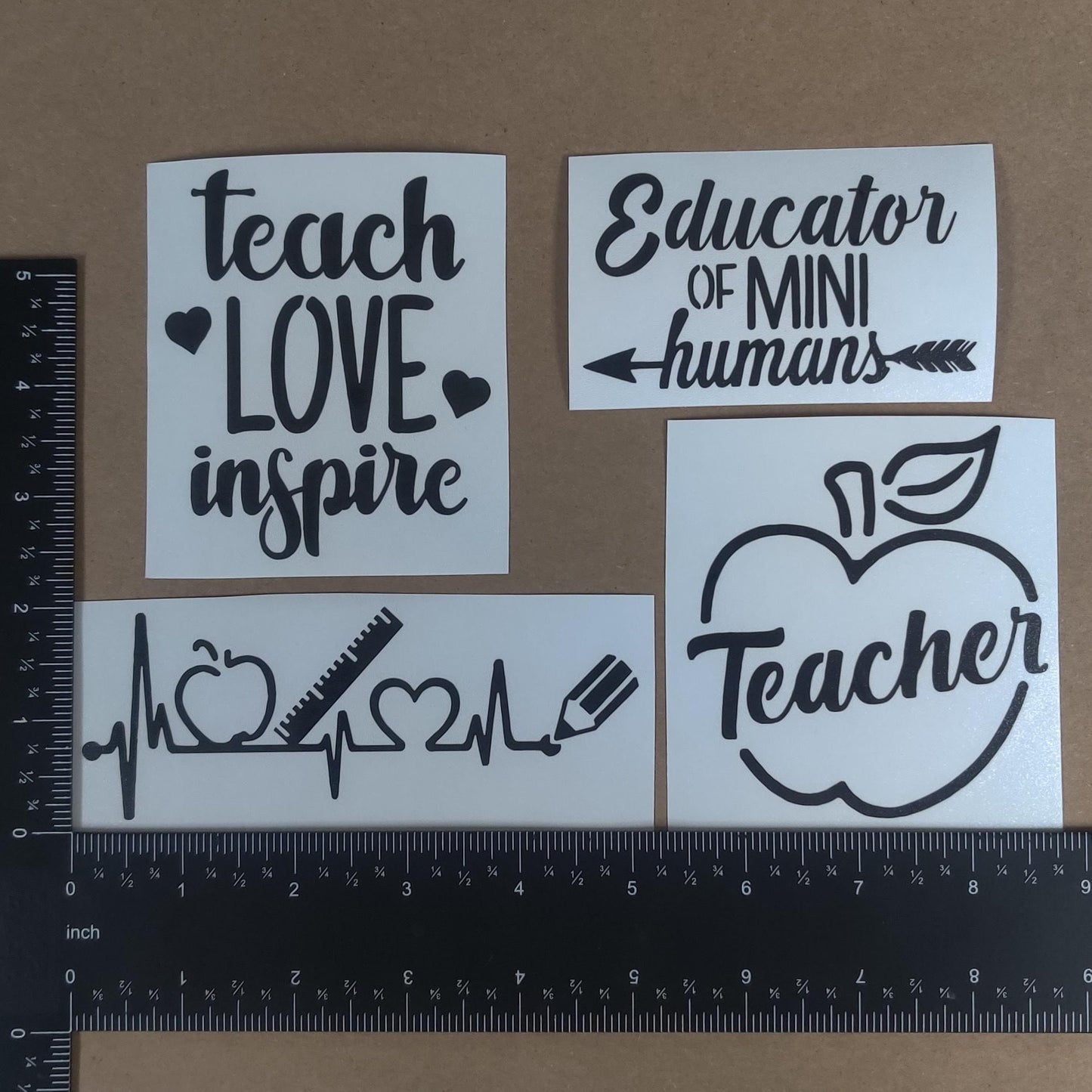 Teacher Decals 4 Pack