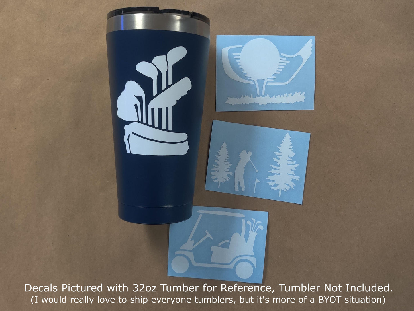 Golf Decals 4 pack