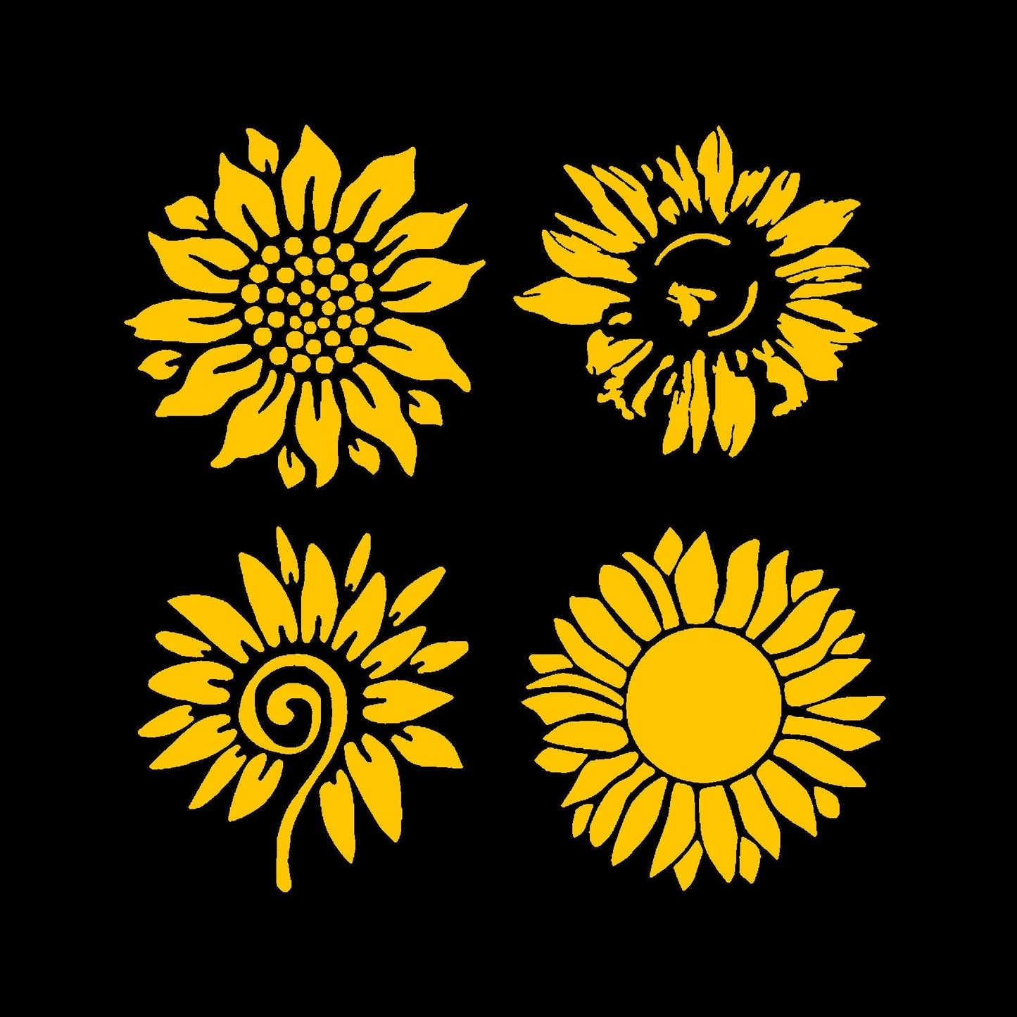 Sunflower Decal 4 Pack