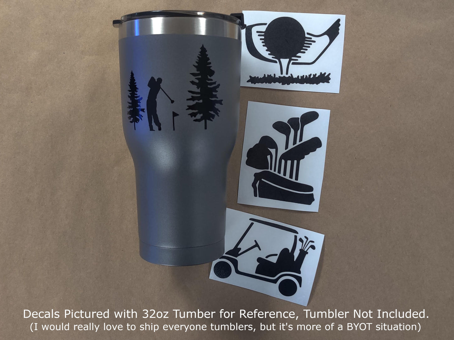 Golf Decals 4 pack