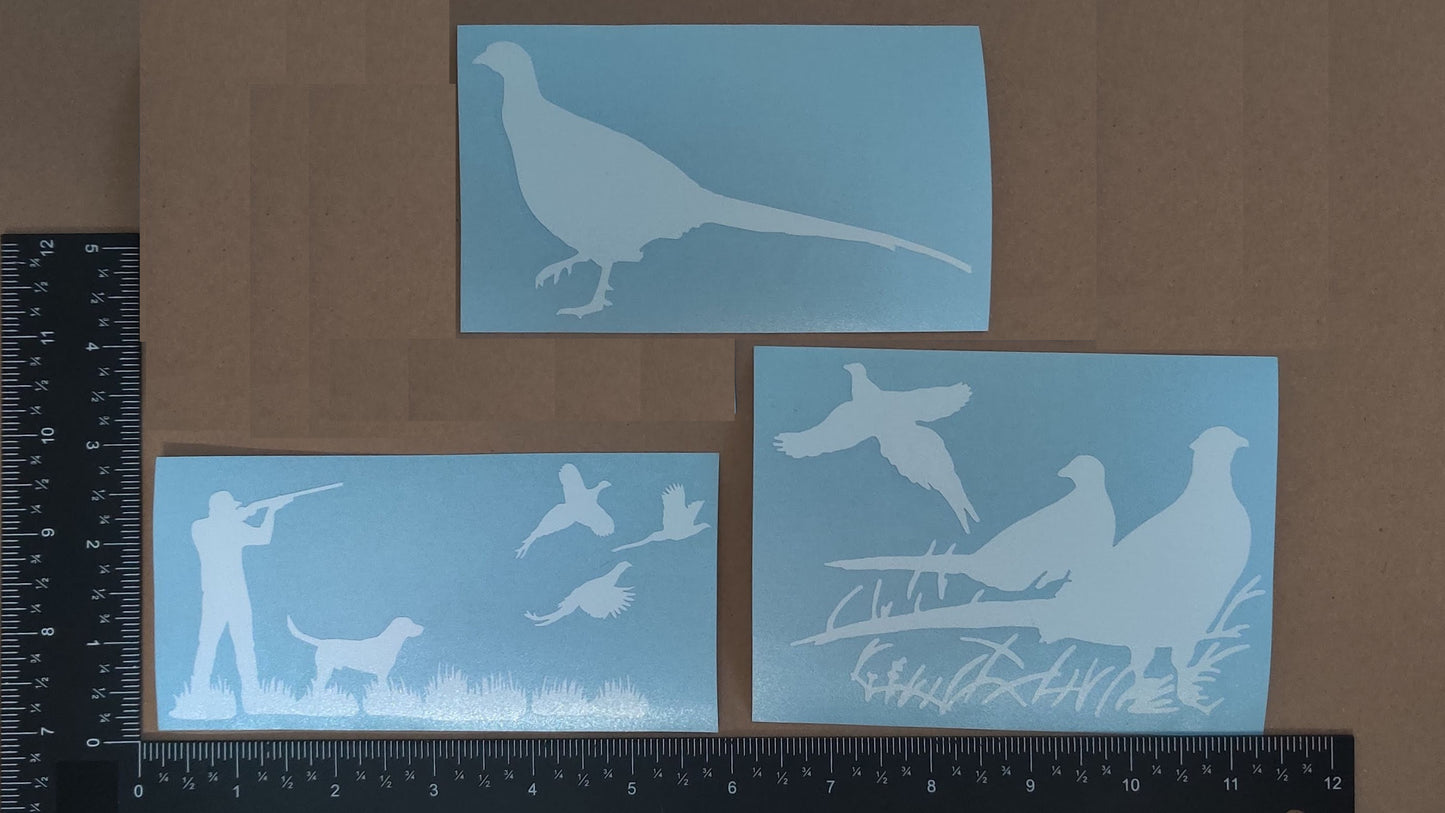 Pheasant Hunting Decals 3 Pack