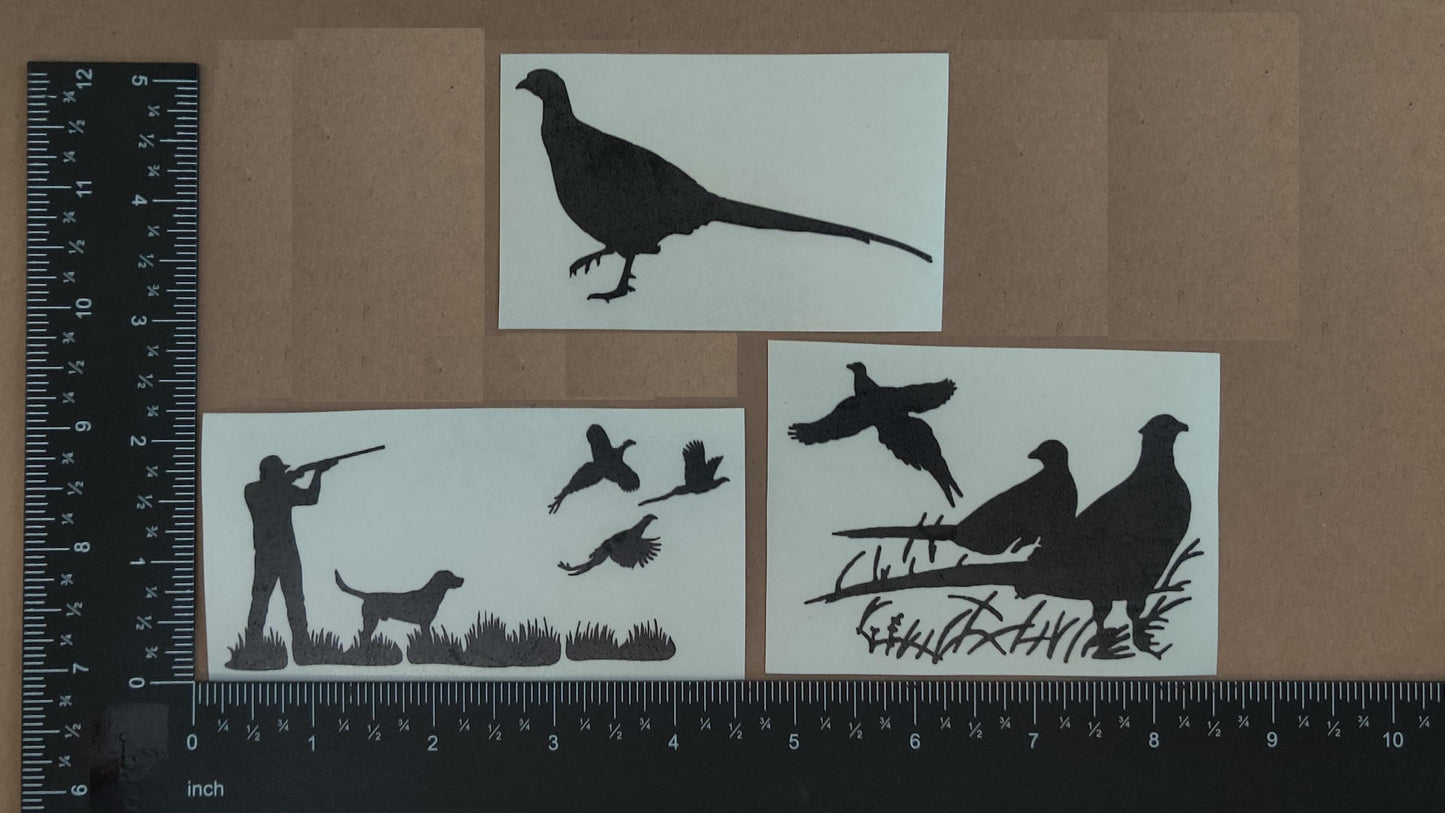 Pheasant Hunting Decals 3 Pack