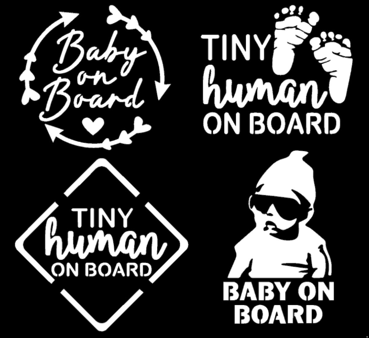 Baby On Board Decal 4 Pack