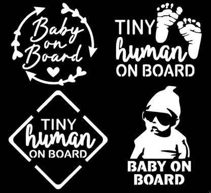 Baby On Board Decal 4 Pack