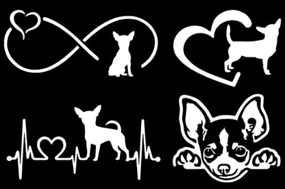 Chihuahua Decal 4 Pack