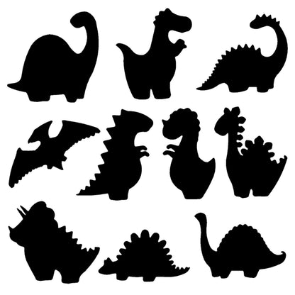 High Contrast Baby Dinosaurs Ceiling/Wall Decals 10 Pack - Dinos