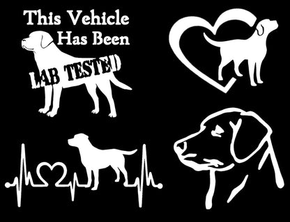 Labrador Retriever Decal 4 Pack