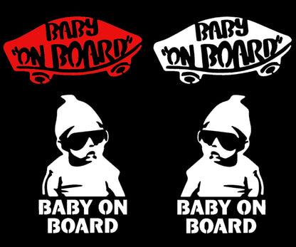 Baby On Board Decal 4 Pack Vans/Carlos